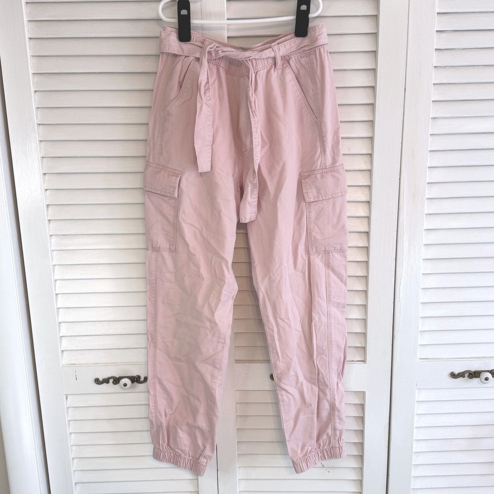 ABERCROMBIE KIDS Girls Light Pink Cargo Tie Waist Pant SZ 13/14
